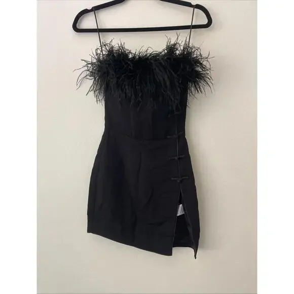 Revolvve Ima Dress SAU LEE black mini  size 00 NWT  $575 msrp - Picture 7 of 8